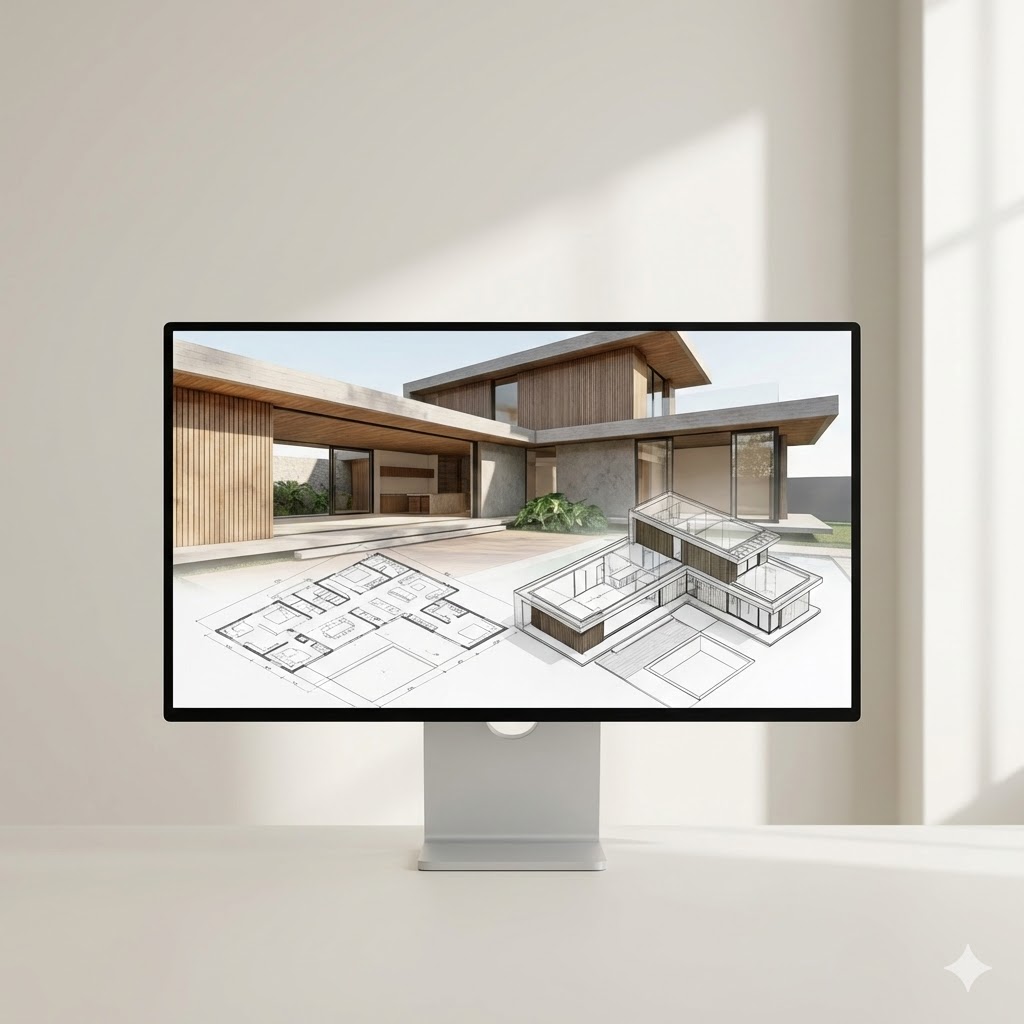 Projeto arquitetônico em Blumenau - plantas e maquetes 3D